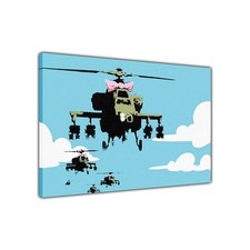 Listing image for Banksy Helicopter Canvas Wall Art Picture Print