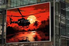 Listing image for ARMY HELICOPTER WAR POSTER MILITARY FANTASY WALL ART PRINT A3 A4 SIZE