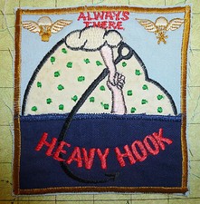 Listing image for HEAVY HOOK - Original Patch - CHINOOK HELICOPTER - Rescue - Vietnam War - B.212