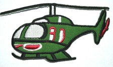Listing image for Embroidered Helicopter Patch Iron/Sew On Jacket T Shirt Jeans Badge 9x5cm approx